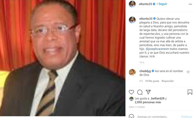Torito pide Oración por Joseph Cáceres